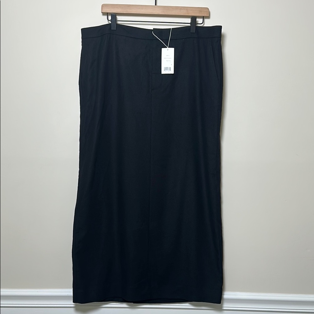 Vince Elegant Wool Blend Black Women's Skirt Size 14 New With Tags